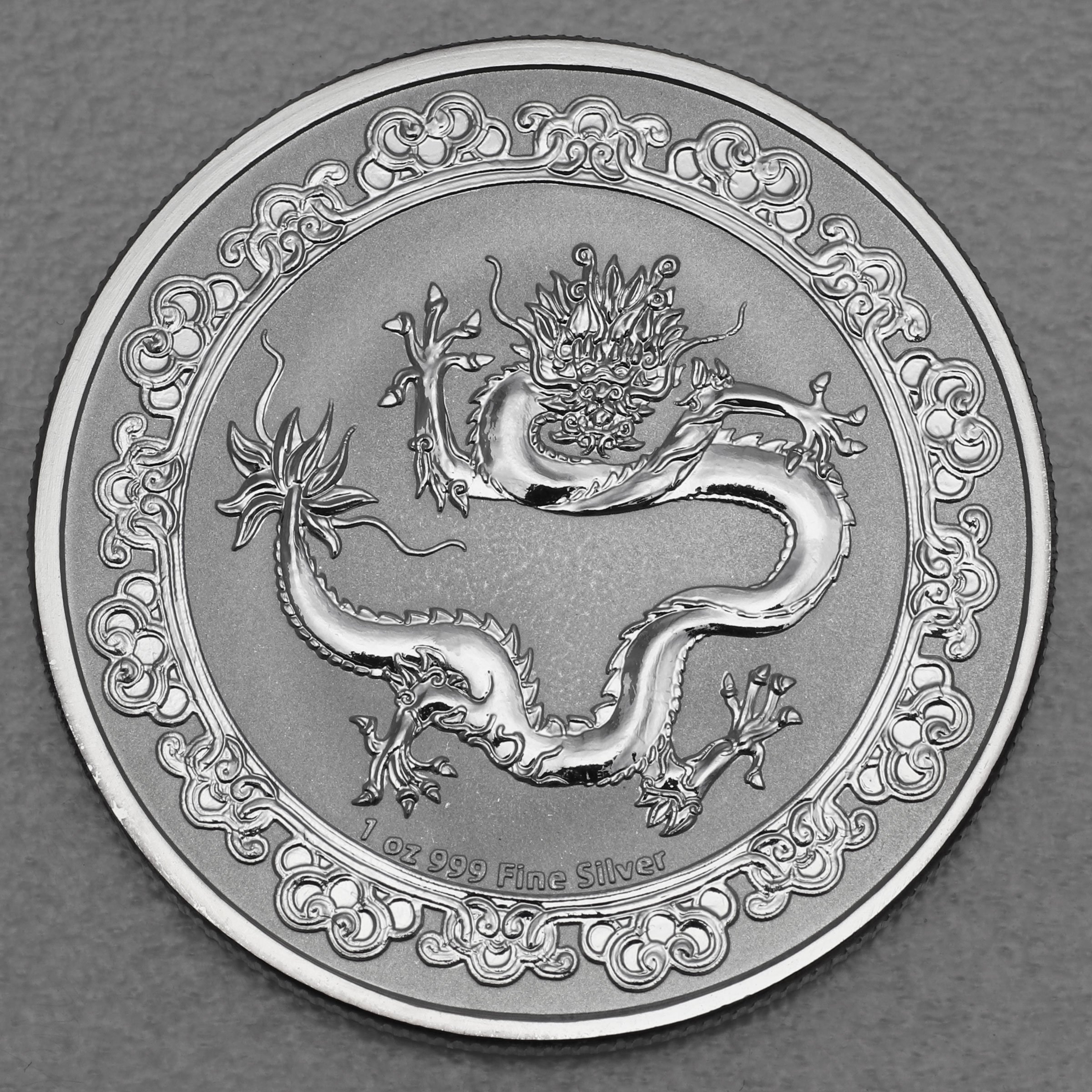 Silbermünze 1oz "Green Dragon" 2019 Celestial Animals (Niue) - Hauptansicht