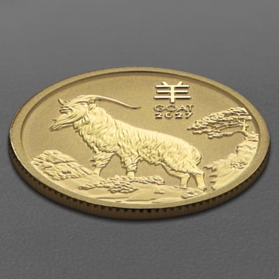 Goldmünze 1/20oz "Ziege" 2027 Lunar III – Year of the Goat (Australien) - Miniaturansicht 3