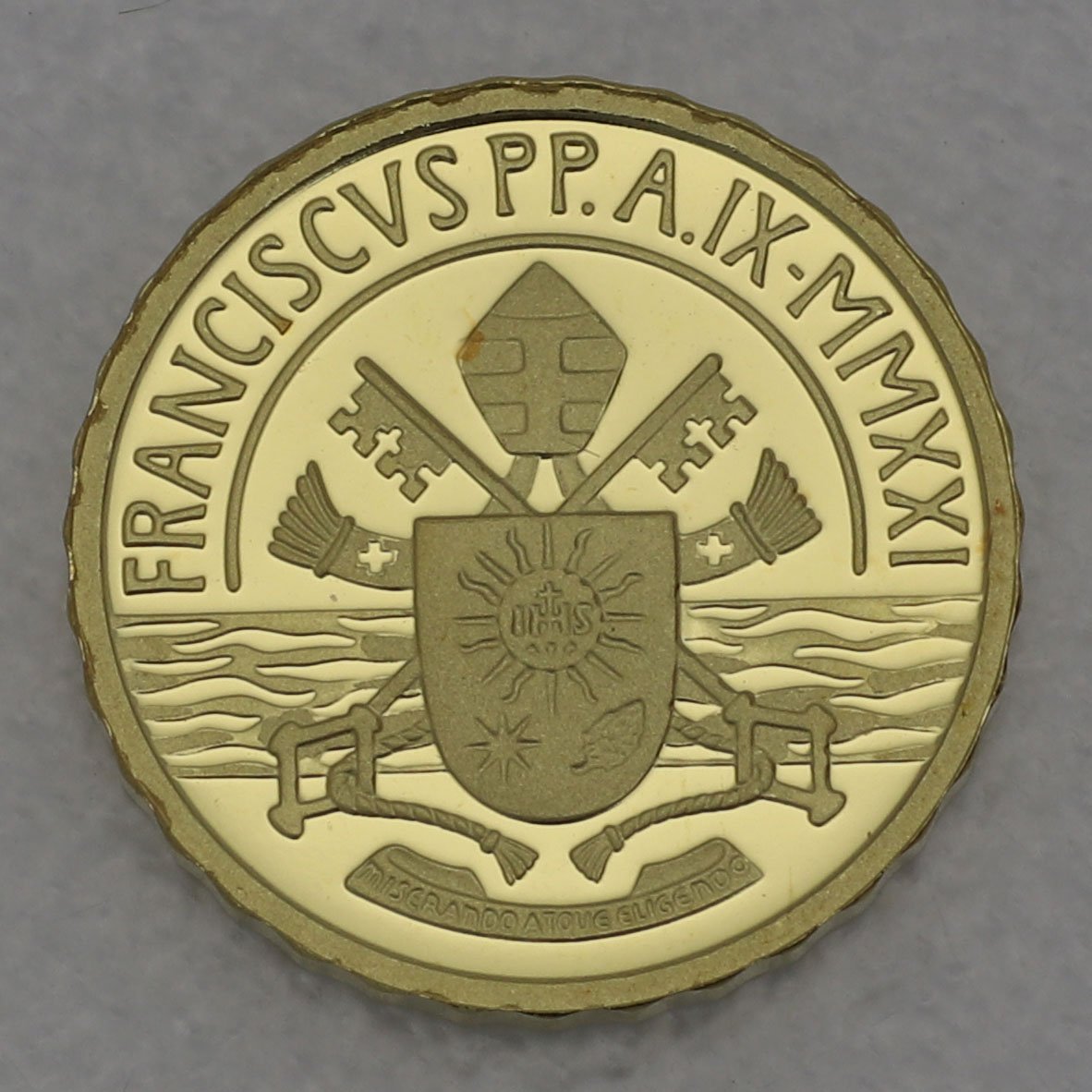 Goldmünze "10 Euro - 2021" Die Taufe (Vatikanstadt) - Detailansicht 1