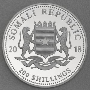 Silbermünze 2oz "Elefant" 2018 African Wildlife (Somalia) - Miniaturansicht 2