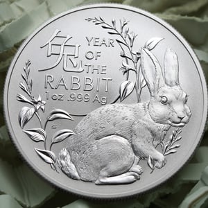 Silbermünze 1oz "Hase" 2023 Lunar II (RAM) – Year of the Rabbit 19% (Australien) - Miniaturansicht 5