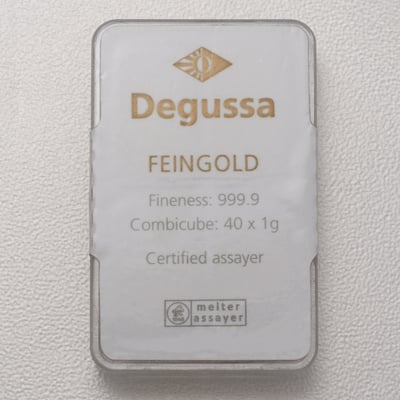 Goldbarren 40x 1g DEGUSSA Combicube - Miniaturansicht 2