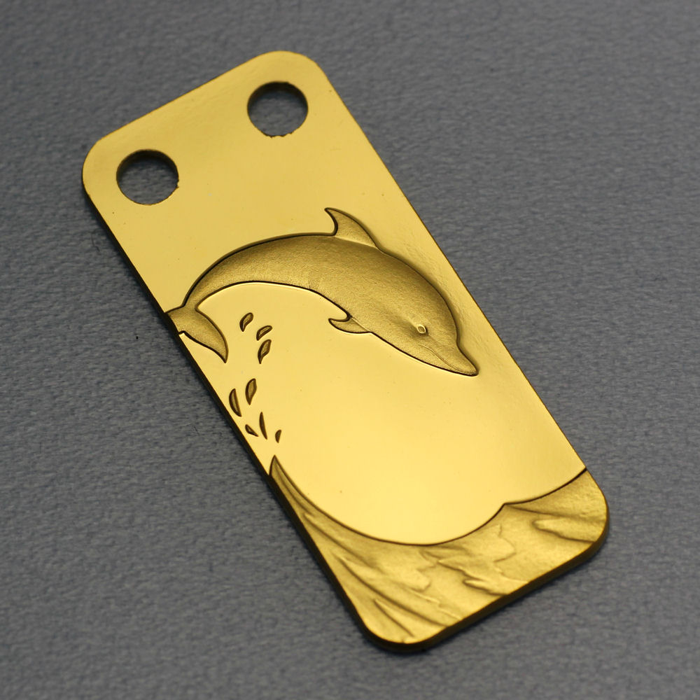 Gold-Schmuckbarren 1/5oz "Dolphin/Delfin" PAMP - Hauptansicht