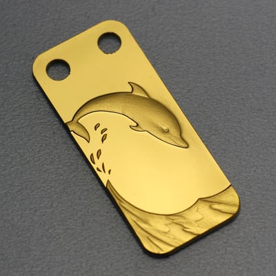 Gold-Schmuckbarren 1/5oz "Dolphin/Delfin" PAMP - Miniaturansicht 1
