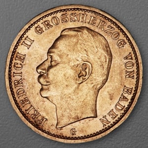 Goldmünze 20 Mark "Friedrich II." 1914-G J.192 (Baden) - Hauptansicht