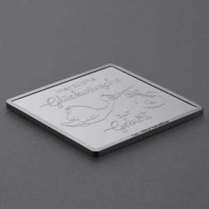Silberbarren 1oz "Zur Geburt" Gravurbarren quadratisch - Miniaturansicht 3