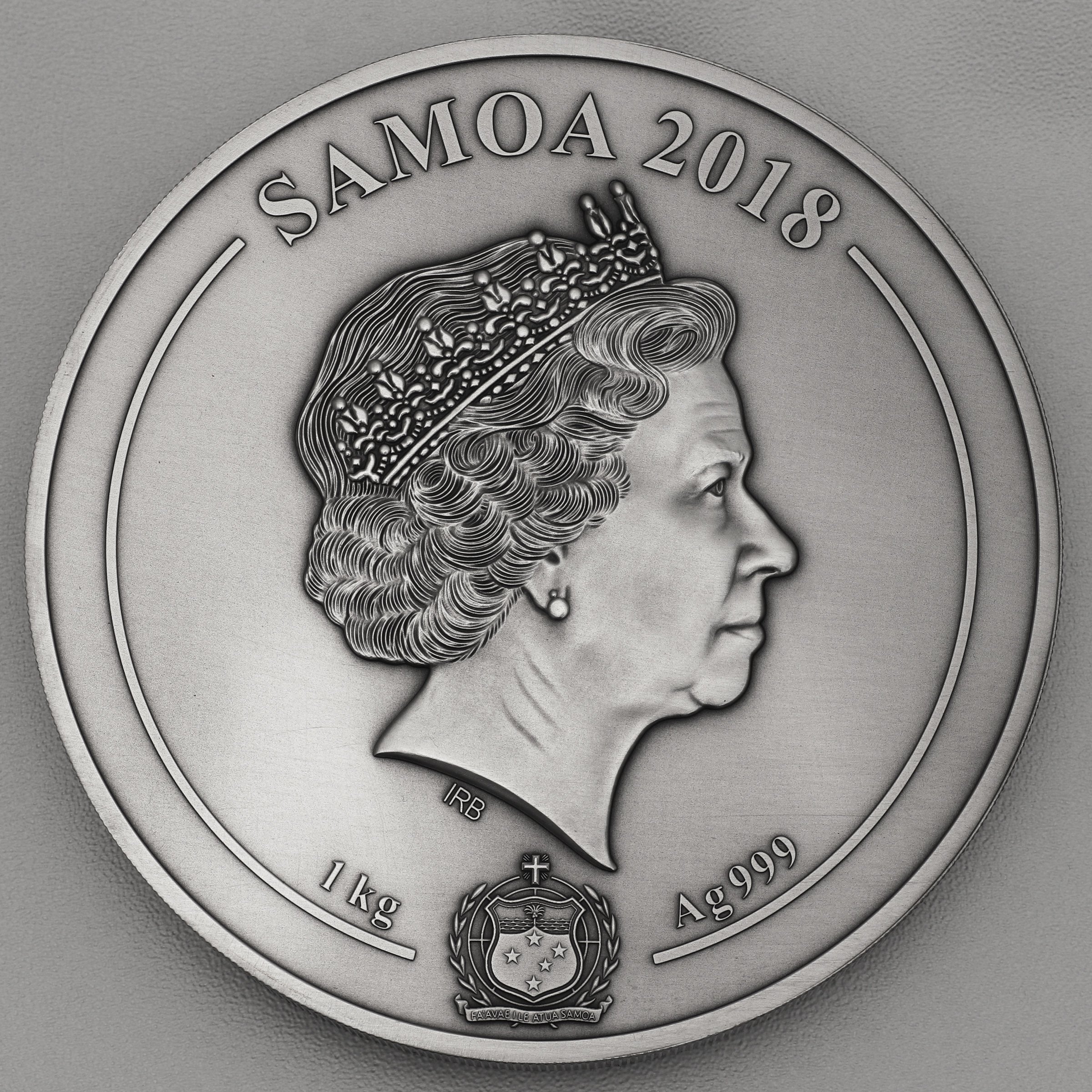 Silbermünze 1kg "Maya Heritage" 2018 Antique Finish (Samoa) - Detailansicht 1
