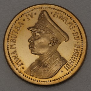 Goldmünze 50 Francs "Unabhängigkeit" 1962 (Burundi) - Hauptansicht