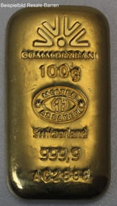 Goldbarren 100g "Resale" (div. Hersteller) - Miniaturansicht 3