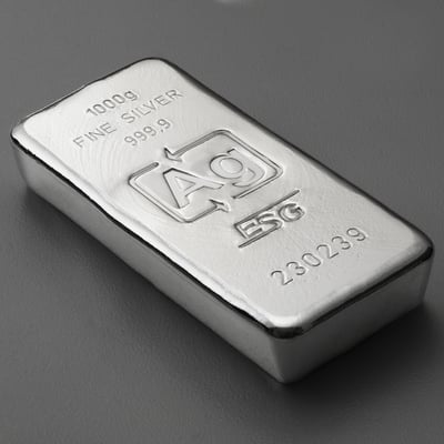 Silberbarren 1kg ESG, gegossen - Miniaturansicht 3