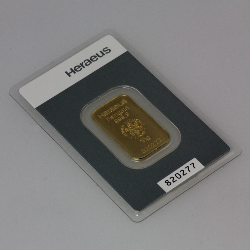 Goldbarren 10g "Kinebar" HERAEUS - Detailansicht 2