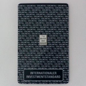 Silberbarren 1g Investmentblister - Hauptansicht