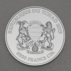 Silbermünze 1oz "Mandala Elefant" 2019 (Tschad) - Miniaturansicht 2