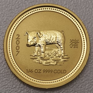 Goldmünze 1/4oz "Schwein" 2007 Lunar I – Year of the Pig (Australien) - Hauptansicht