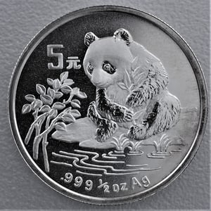 Silbermünze 1/2oz "Panda" 1996 (China) - Miniaturansicht 1