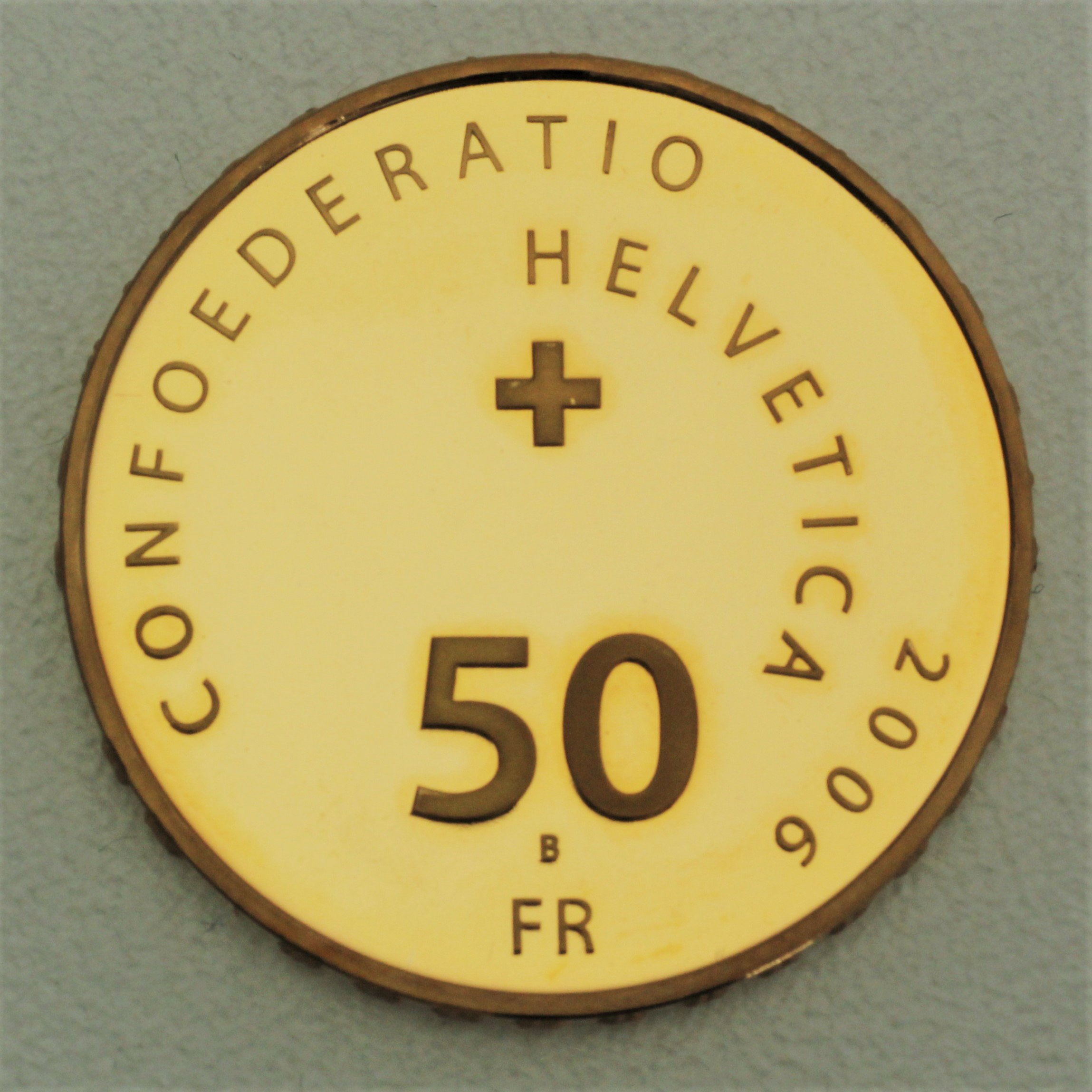 Goldmünze 50 Franken "500 Jahre CH-Garde" 2006 (Schweiz) - Detailansicht 1