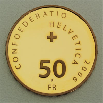 Goldmünze 50 Franken "500 Jahre CH-Garde" 2006 (Schweiz) - Miniaturansicht 2
