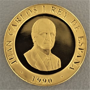 Goldmünze "20000 Pesetas" 1990 (Spanien) - Miniaturansicht 2