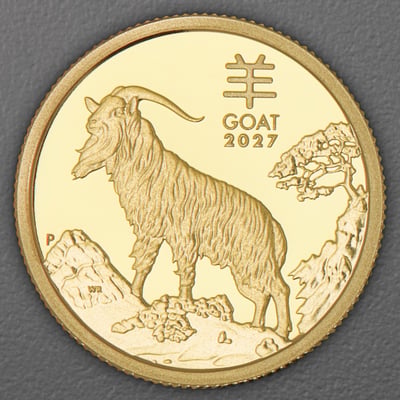 Goldmünze 1/10oz "Ziege" 2027 (PP) Lunar III – Year of the Goat (Australien) - Hauptansicht