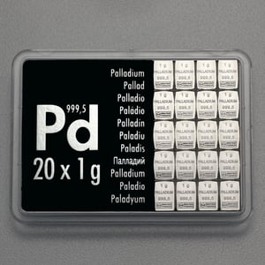 Palladiumtafel (20x 1g Feinpalladium) "CombiBar" - Hauptansicht