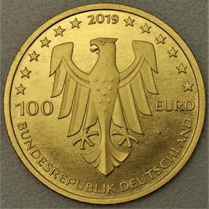 Goldmünze 100 Euro "Dom zu Speyer" 2019 Unesco-Weltkulturerbe (Deutschland) - Miniaturansicht 2