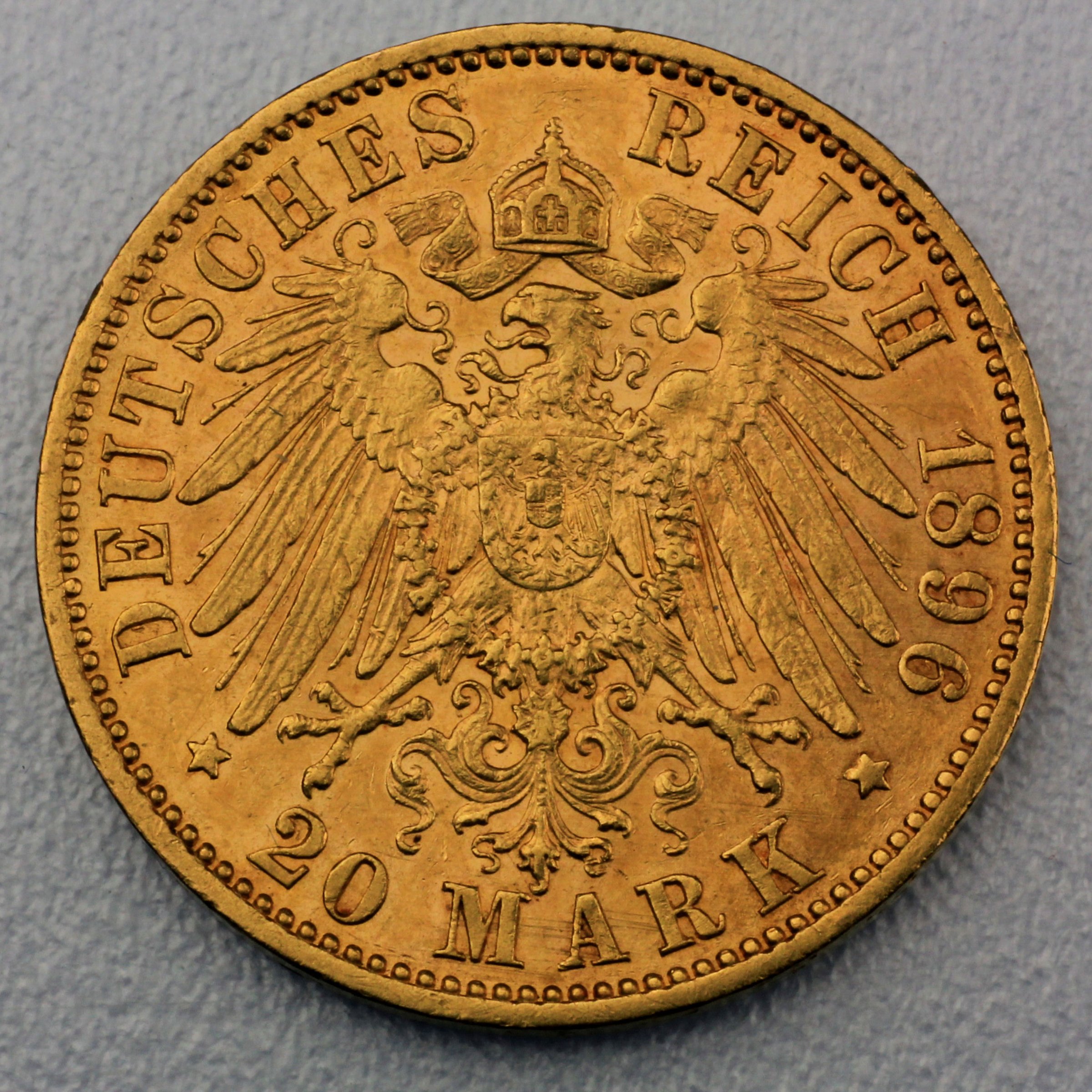 Goldmünze 20 Mark "Ernst Ludwig" 1896-A J.225 (Hessen) - Detailansicht 1