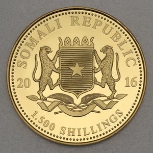 Goldmünze 5oz "Elefant" 2016 African Wildlife (Somalia) - Miniaturansicht 2