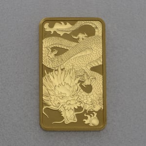 Gold Münzbarren 1oz "Rectangular Dragon" 2022 (Australien) - Miniaturansicht 1