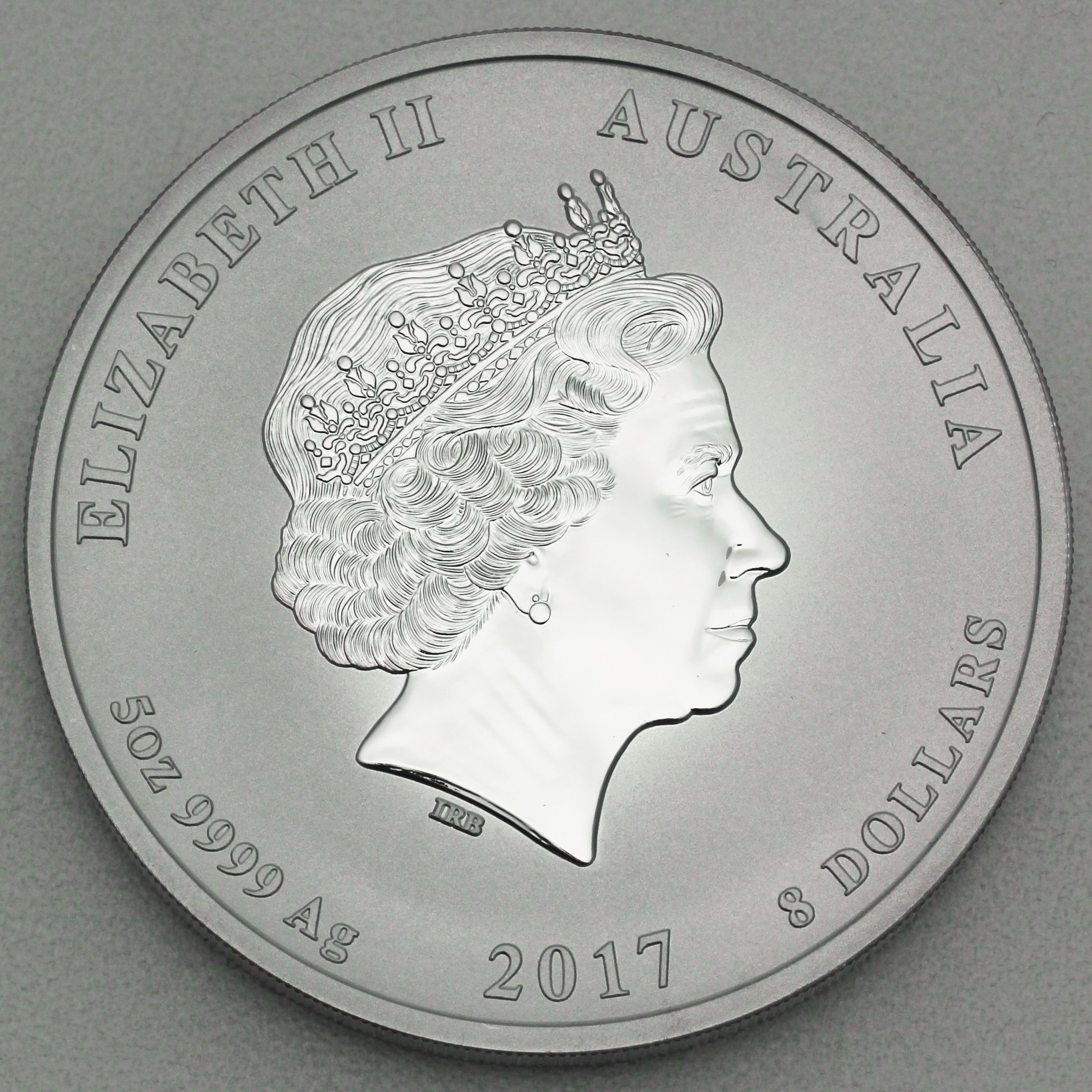 Silbermünze 5oz "Hahn" 2017 Lunar II – Year of the Rooster (Australien) - Detailansicht 1