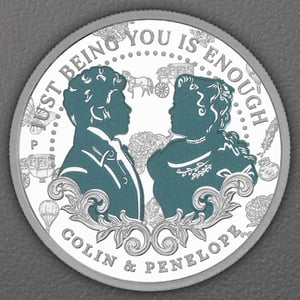 Silbermünze 1/2oz "Colin & Penelope" 2026 (PP/koloriert) Bridgerton (Tuvalu) - Hauptansicht