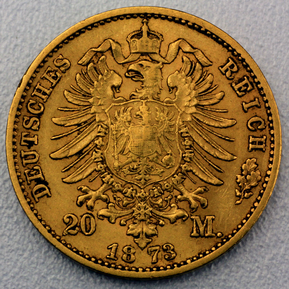 Goldmünze 20 Mark "Johann" (Sachsen) - Detailansicht 1