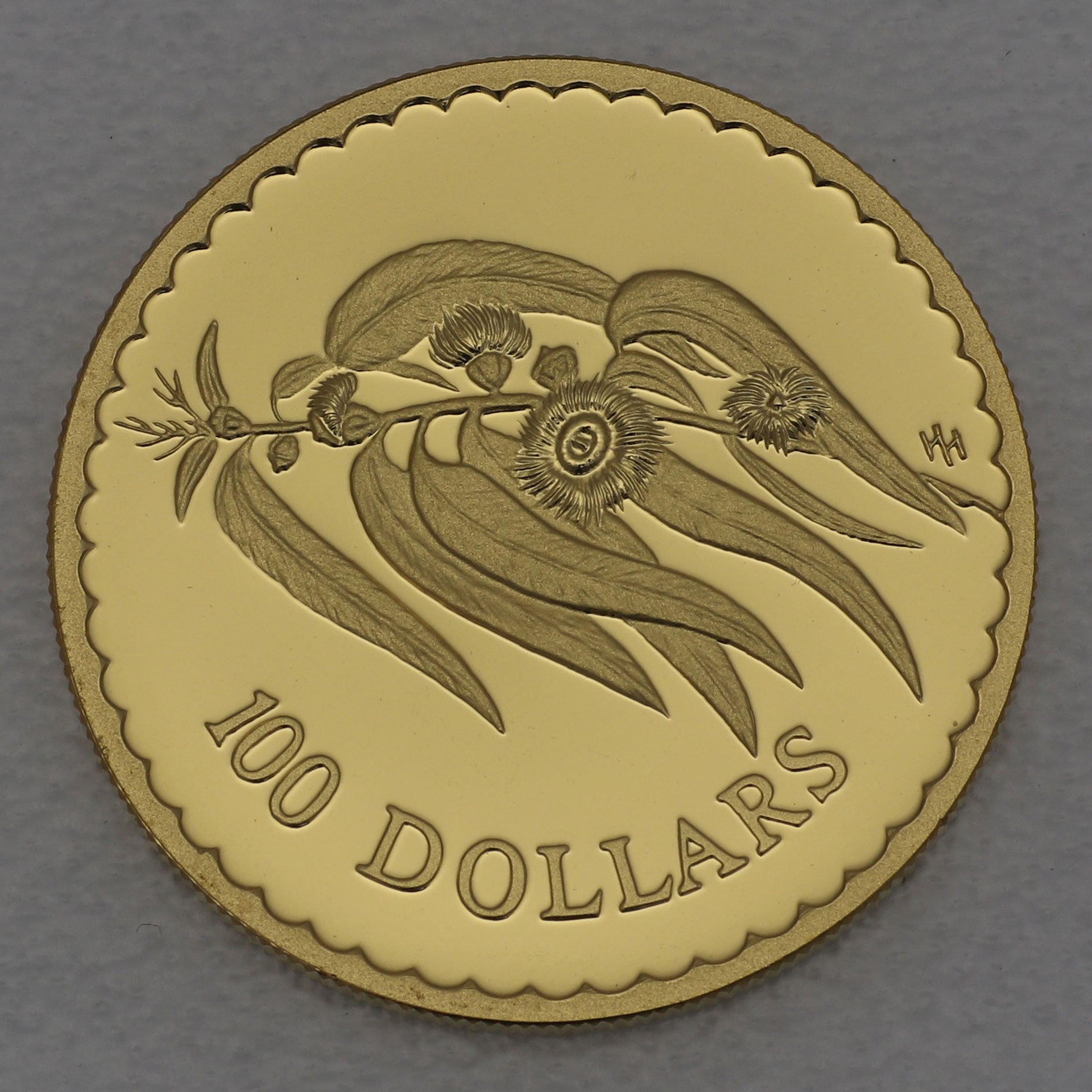 Goldmünze 100 Dollars "Tasmanian Blue Gum" 1996 Floral Emblems (Australien) - Hauptansicht