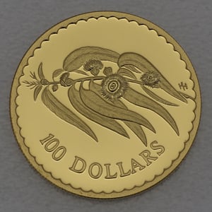 Goldmünze 100 Dollars "Tasmanian Blue Gum" 1996 Floral Emblems (Australien) - Hauptansicht
