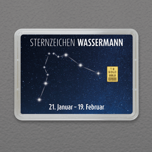 Goldbarren 1g "Sternzeichen: Wassermann" (Flip) - Hauptansicht