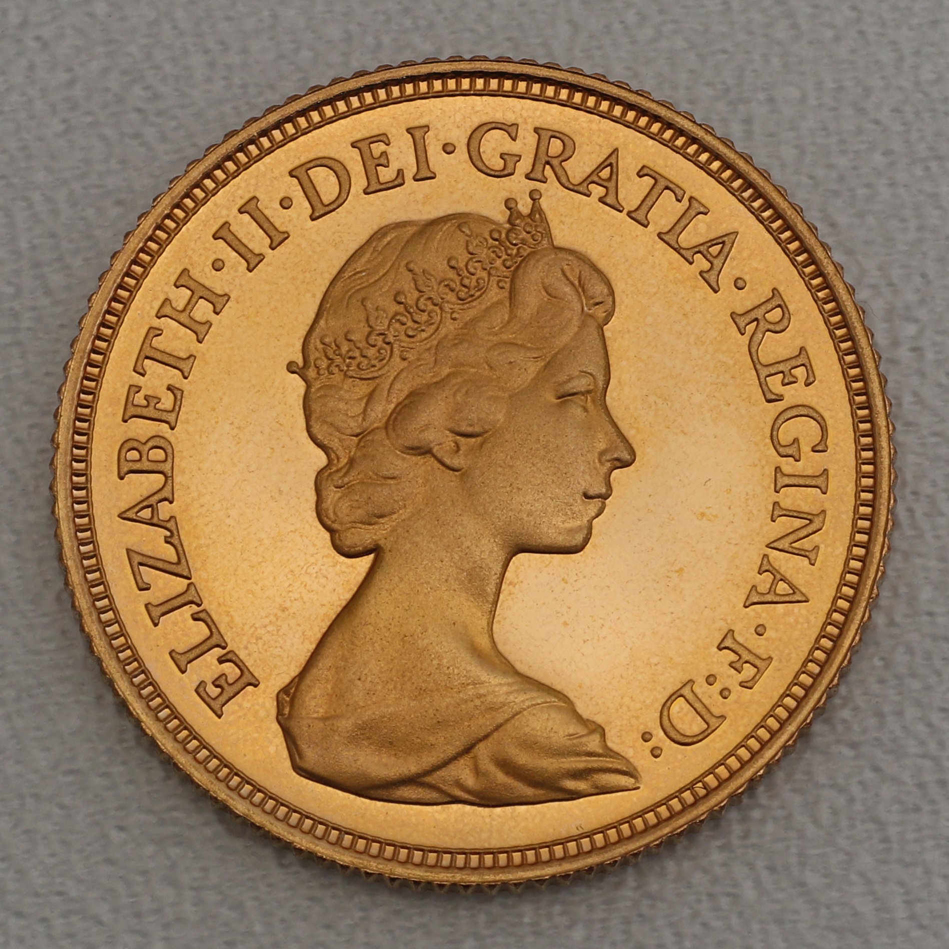 Goldmünze 1 Sovereign "Elizabeth II." 1981 (PP) (Großbritannien) - Detailansicht 1