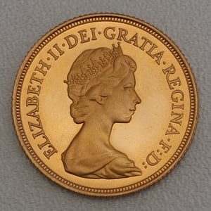 Goldmünze 1 Sovereign "Elizabeth II." 1981 (PP) (Großbritannien) - Miniaturansicht 2