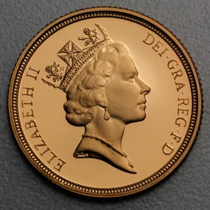 Goldmünze 1 Sovereign "Elizabeth II." 1985-1997 (Großbritannien) - Hauptansicht