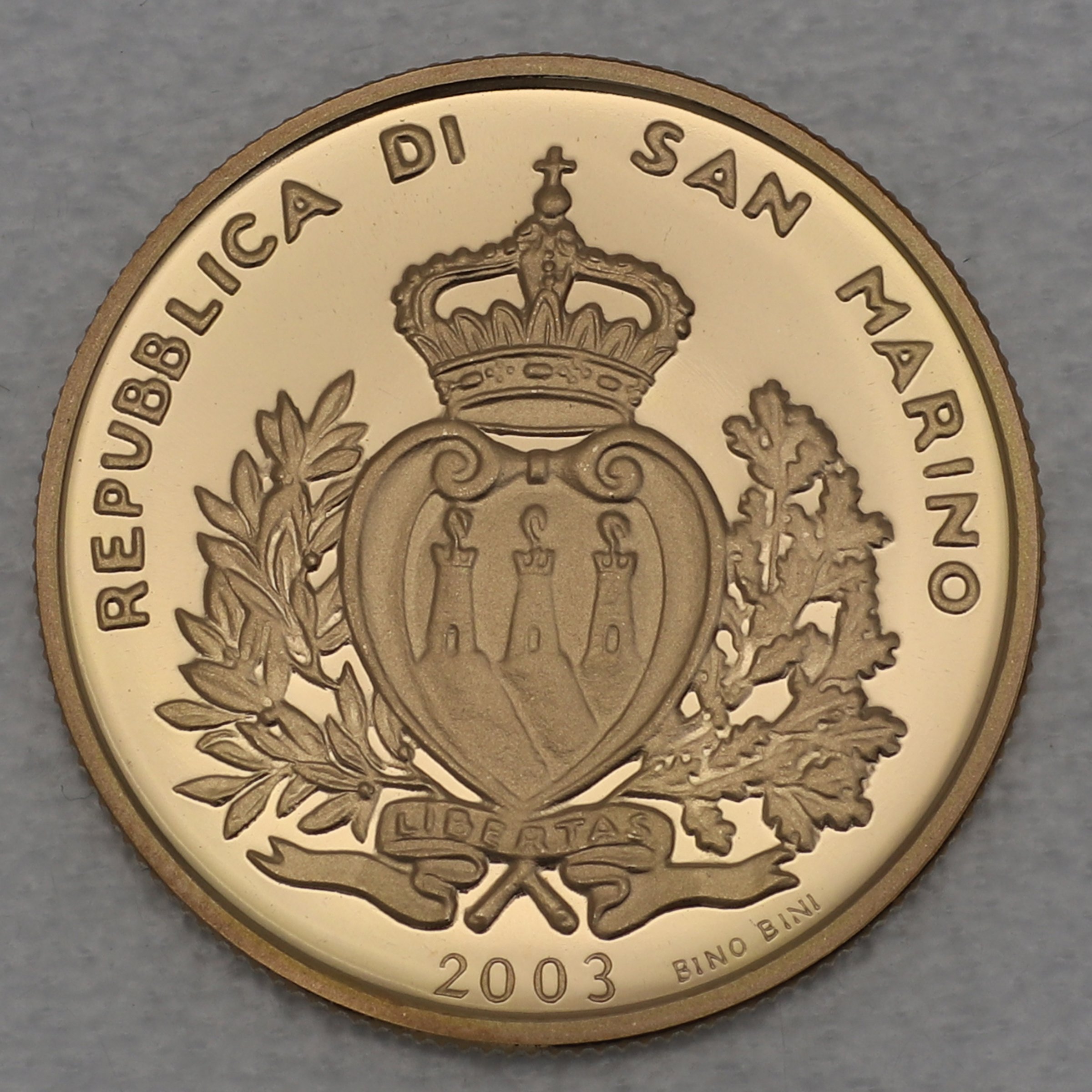 Goldmünze 2 Scudi "Nostradamus" 2003 (PP) 1503 bis 2003 - 500. Geburtstag (San Marino) - Detailansicht 1