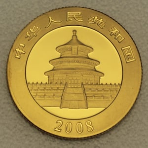 Goldmünze 1/4oz "Panda" 2008 (China) - Miniaturansicht 2
