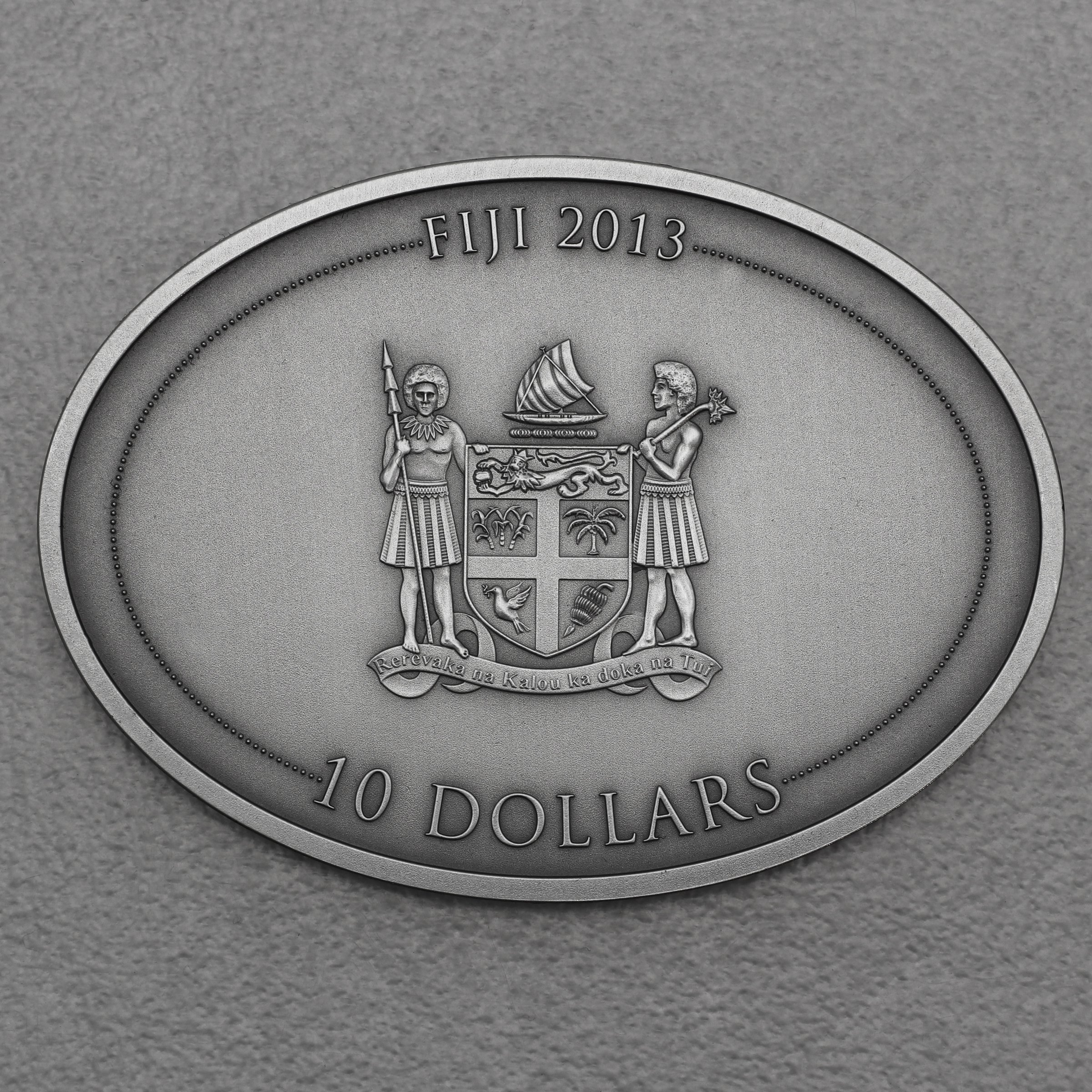 Silbermünze 1oz "Maki Spectral Tarsier 2013" Fascinating Wildlife Oval Silver Antik Finish Coin - Detailansicht 1