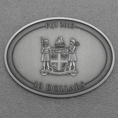 Silbermünze 1oz "Maki Spectral Tarsier 2013" Fascinating Wildlife Oval Silver Antik Finish Coin - Miniaturansicht 2