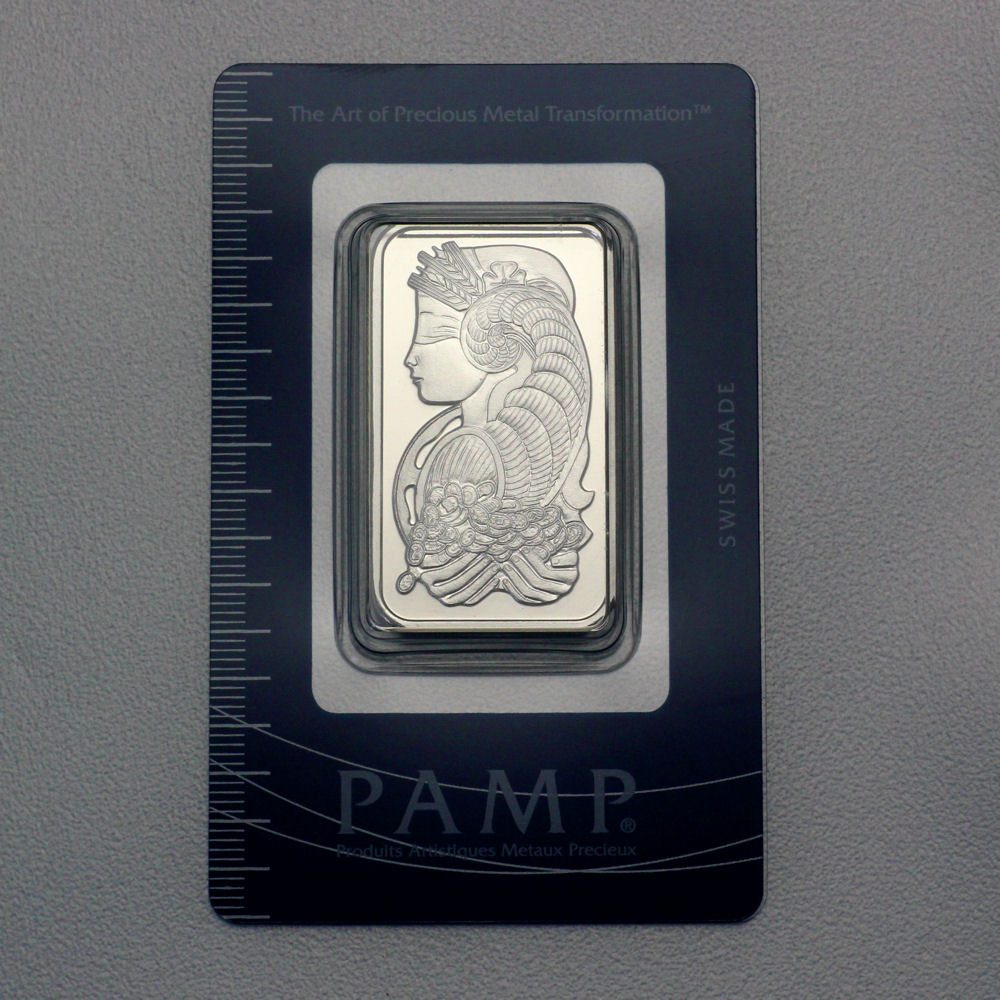 Palladiumbarren PAMP 1oz "Fortuna" (99,9% Pd) - Hauptansicht