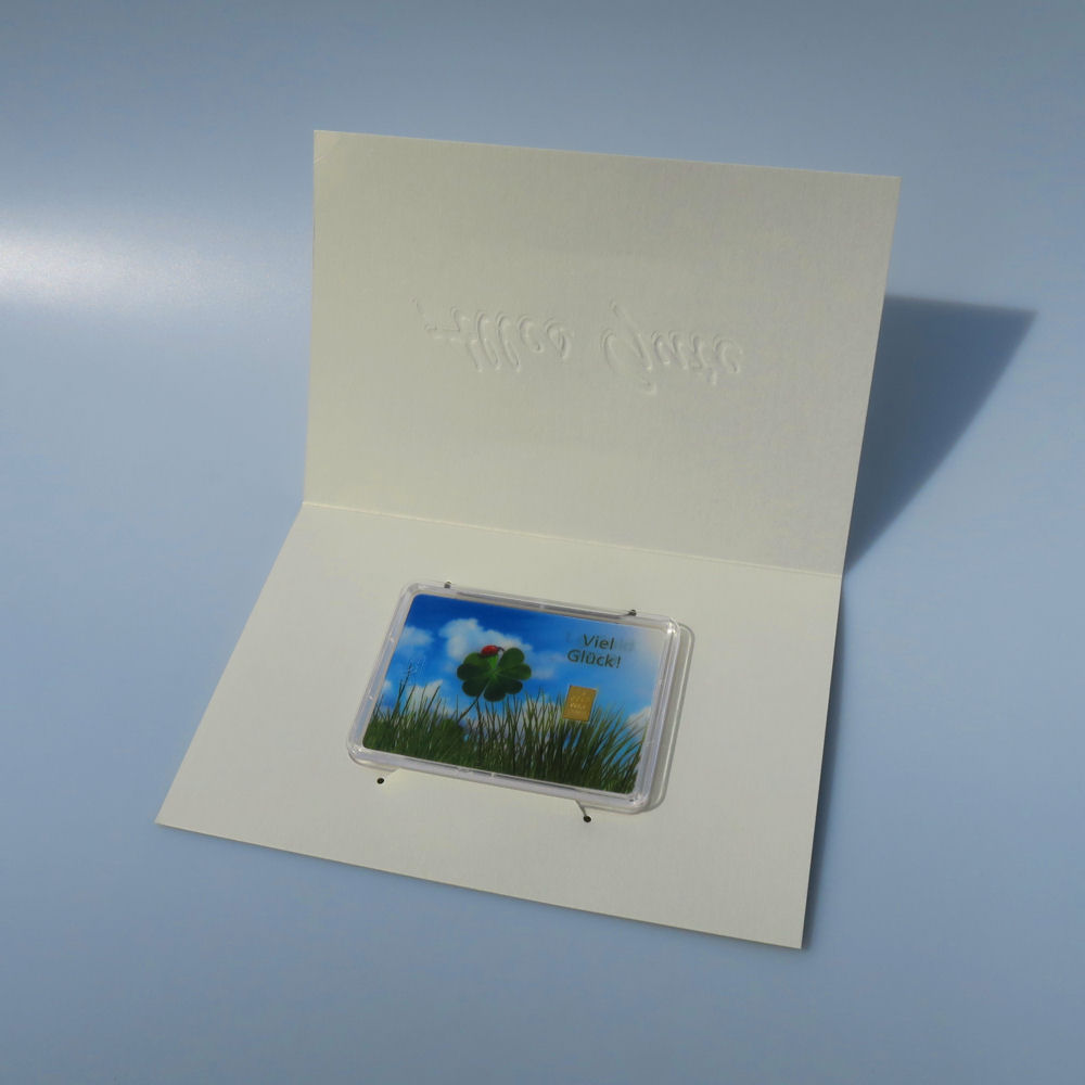 Geschenk-Karte "Alles Gute" mit goldenem Umschlag - Detailansicht 6