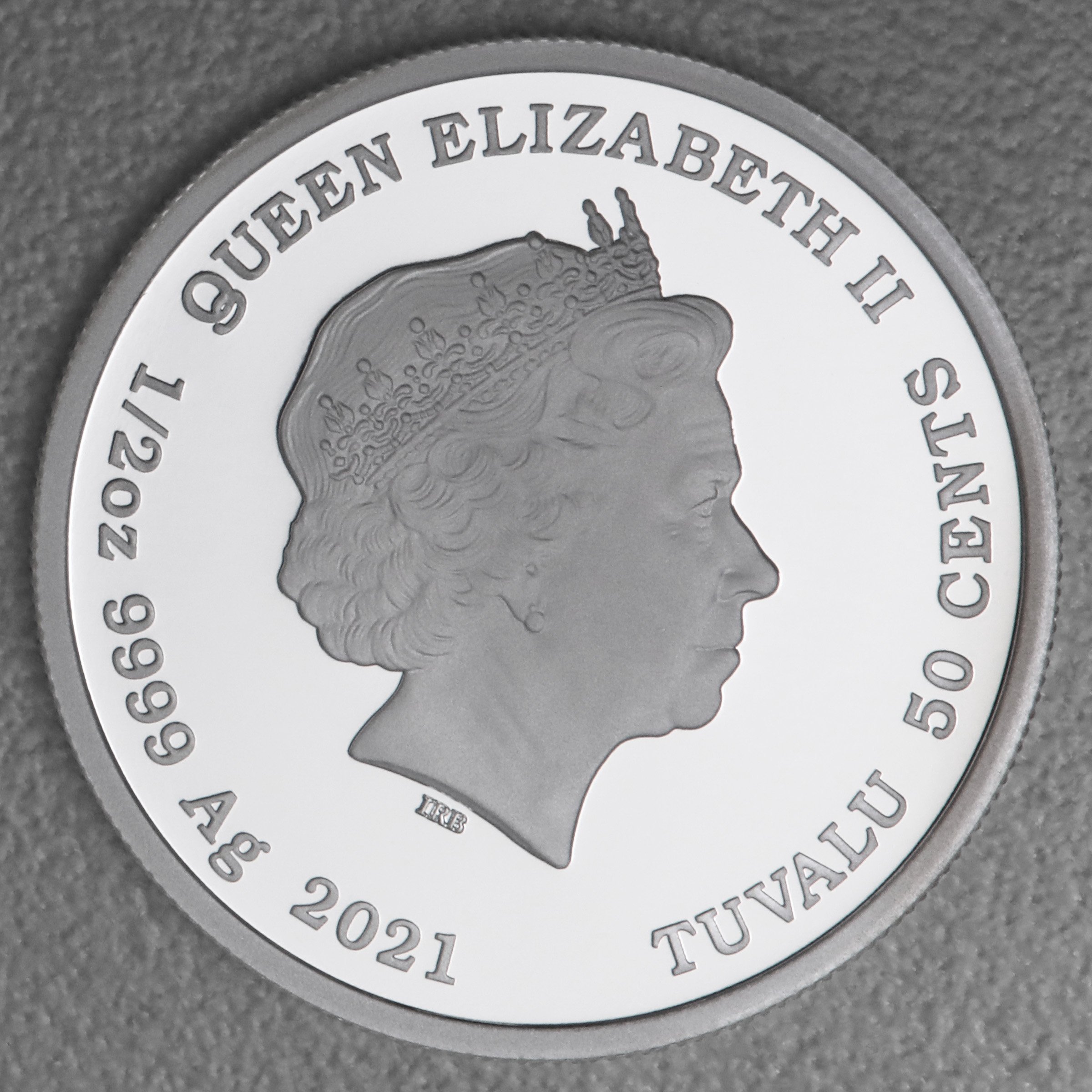 Silbermünzen 1oz +7 x 1/2oz "Roger Moore" 2024 (PP/kol./verg.) Set – 8-teilig James Bond (Tuvalu) - Detailansicht 9