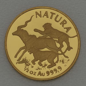Goldmünzen "The Lion" 1994 Natura Set 4-teilig Big Five (Südafrika) - Miniaturansicht 7