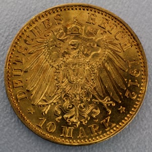 Goldmünze 10 Mark "Friedrich August III." (Sachsen) - Miniaturansicht 2