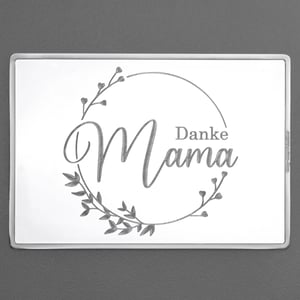 Silberbarren 100g "Danke - Mama" Gravur-Silbertafel - Hauptansicht
