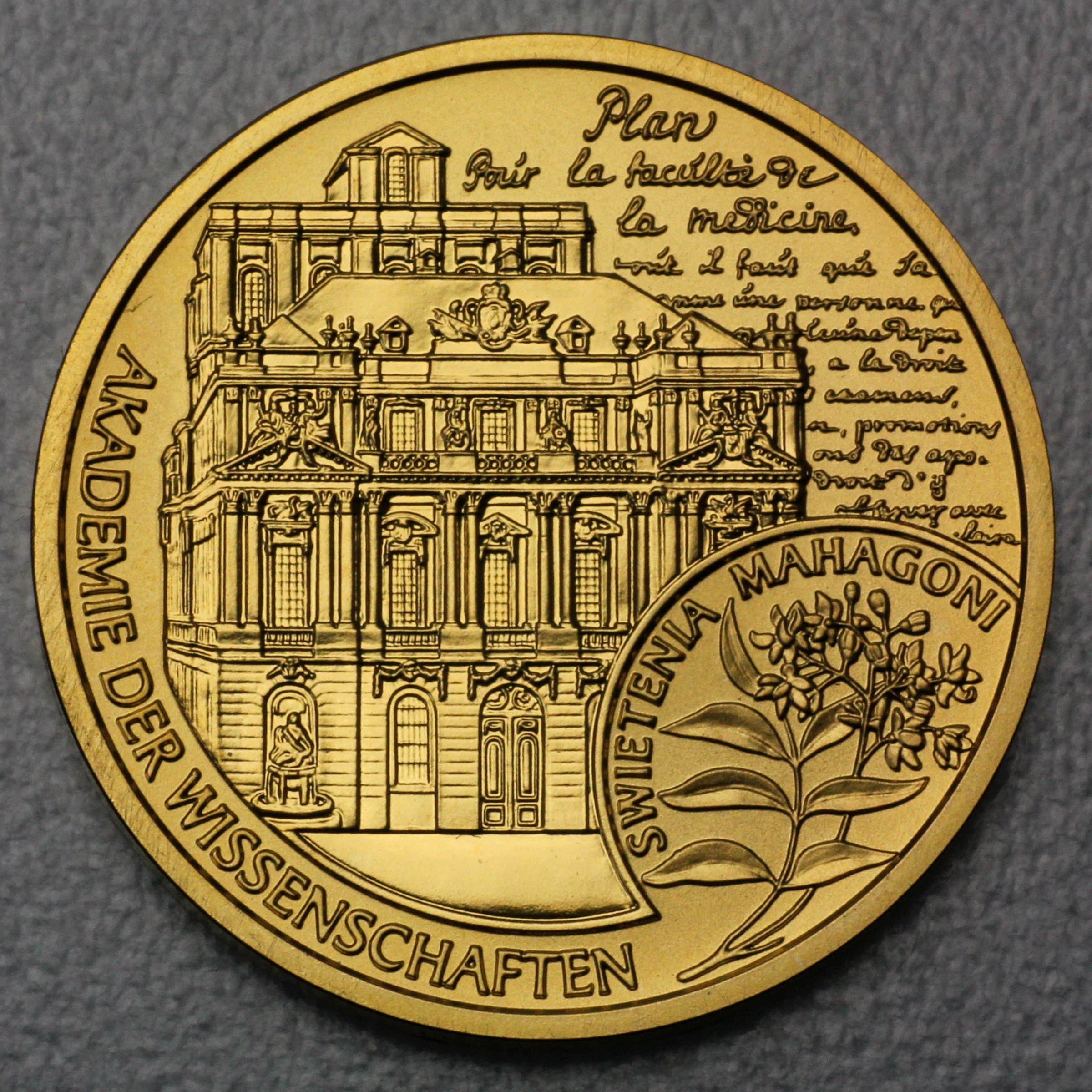 Goldmünze 50 Euro "Swieten" 2007 Große Mediziner (Österreich) - Hauptansicht