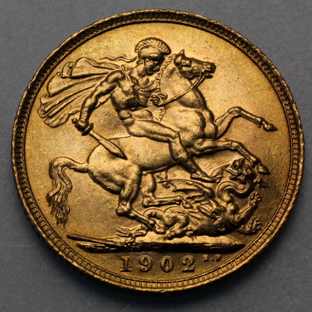 Goldmünze 1 Sovereign "Edward VII." (Großbritannien) - Detailansicht 1