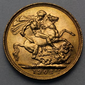 Goldmünze 1 Sovereign "Edward VII." (Großbritannien) - Miniaturansicht 2